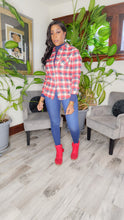 Load image into Gallery viewer, Iyanna Plaid Shirt Red/Ivory